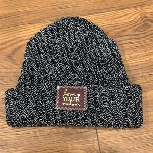 LOVE YOUR MELON BLACK SPECKLED BEANIE